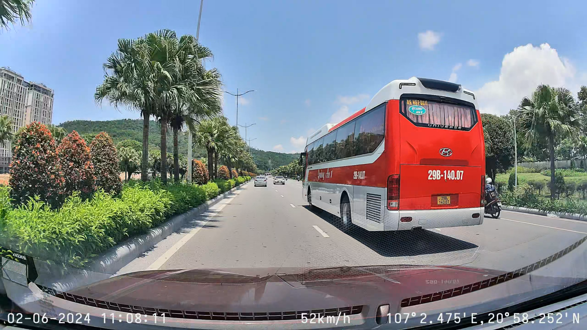 Hình ảnh ghi lại từ camera hành trình 70mai A510.