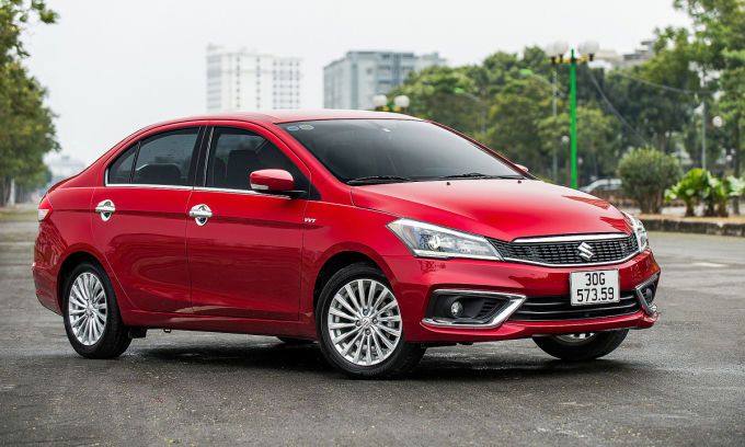 Một mẫu Ciaz lăn bánh tại Hà Nội. Ảnh: Suzuki