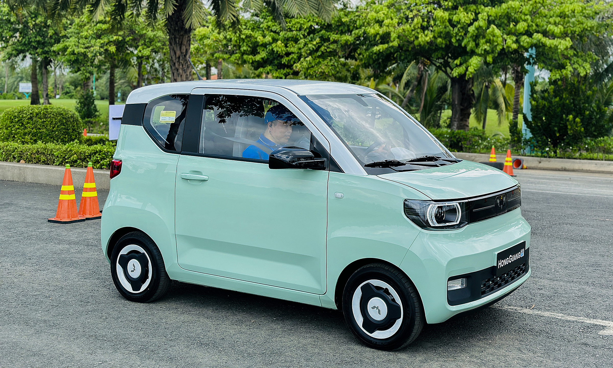 Mẫu Wuling mini EV trong sự kiện ra mắt tại TP HCM hồi tháng cuối tháng 6/2023. Ảnh: Phạm Trung